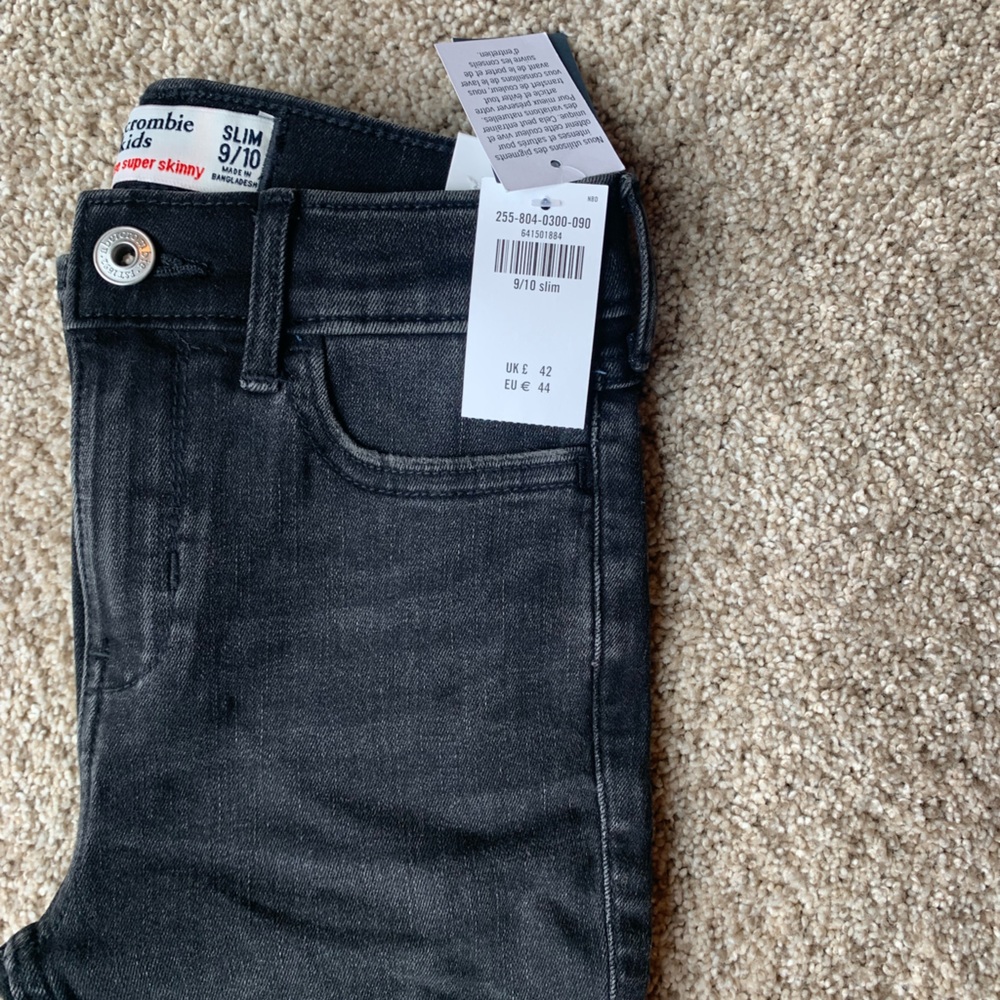 NWT Abercrombie kids high rise super skinny black jeans